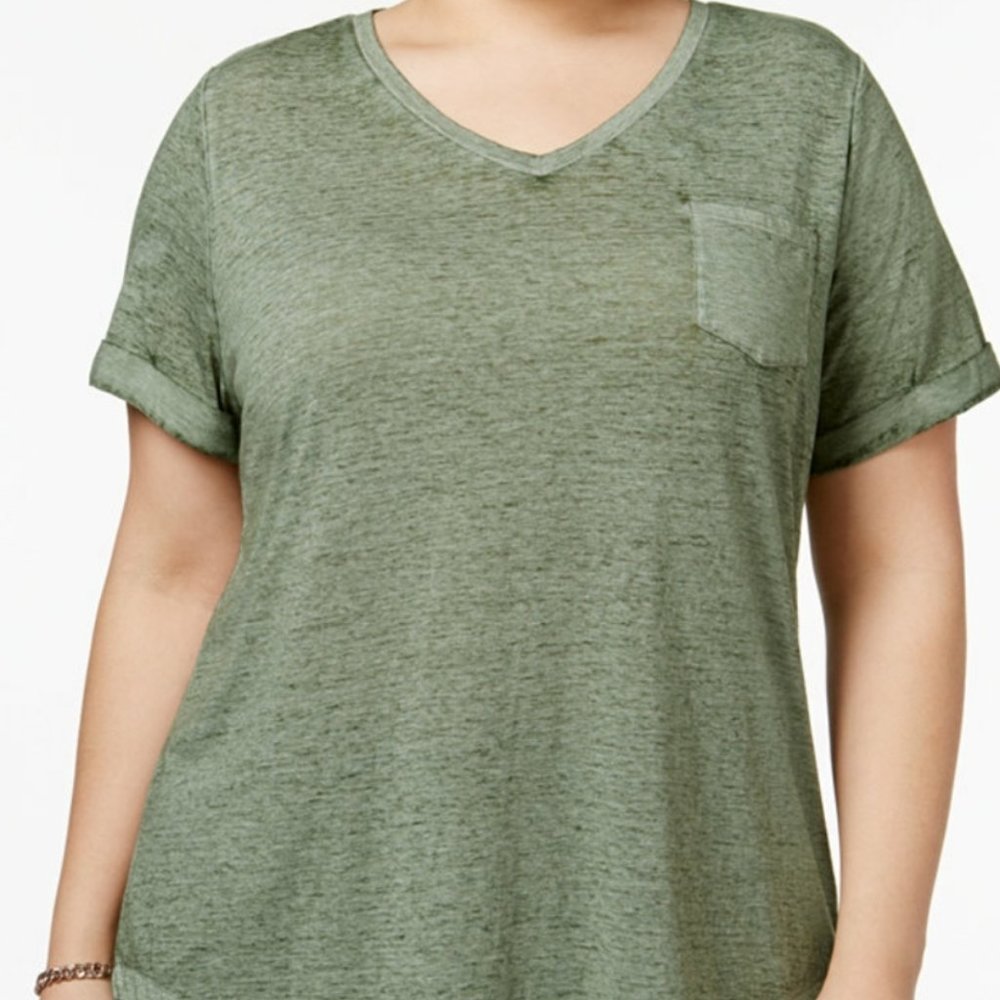 Style & Co Plus Size Burnout T-Shirt NEW